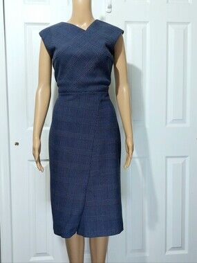 BOSS Hugo Boss Dechesta Glen Plaid Sheath Dress, Size 40